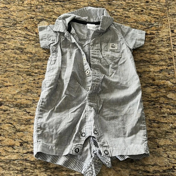 Blue Striped Carter’s one piece - Picture 1 of 5